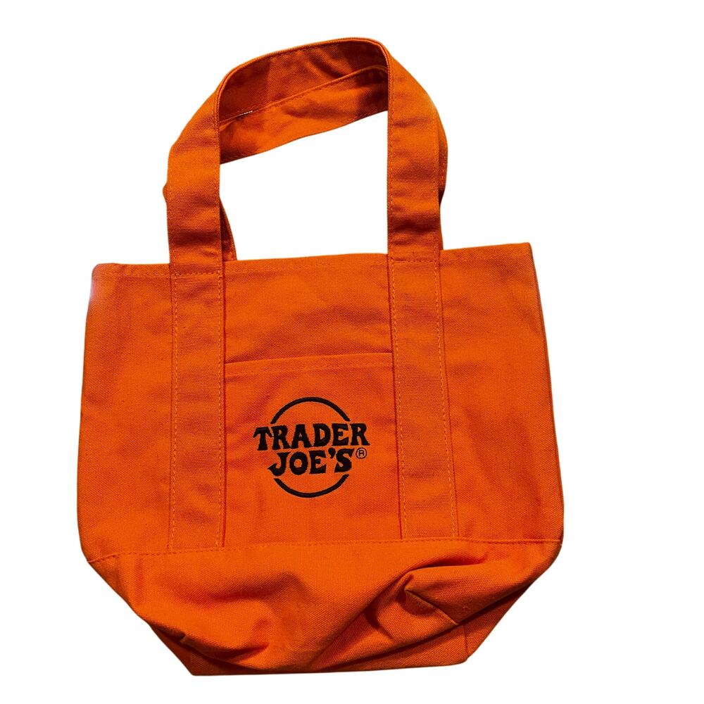 Trader Joe's Mini Trick-or-Treat‎ Canvas Tote Bag Orange